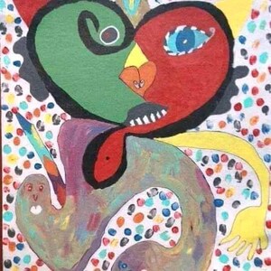 Haitian Vodou Abstract Folk Art - Artist Yvena Pierre