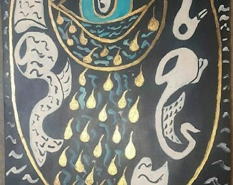 Haitian Abstract Vodou Voodoo Art - Andy Mathieu