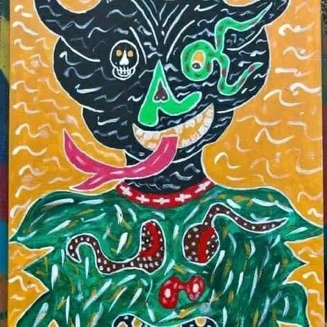 Loa Lwa Haitian Vodou Voodoo Abstract Art - Andy Mathieu Artist