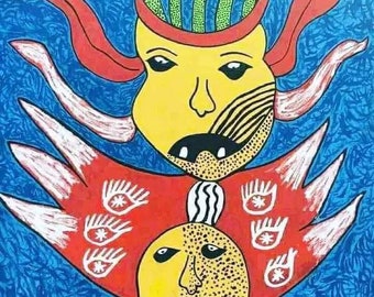 Haitian Vodou Abstract Art- Yvena Pierre Artist