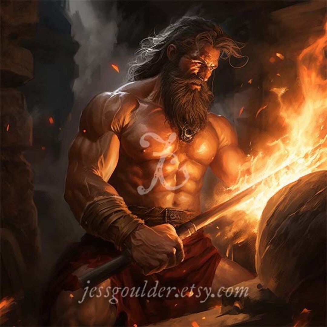 Hephaestus Greek God of Fire, Volcanoes, Metalworking, Artisans