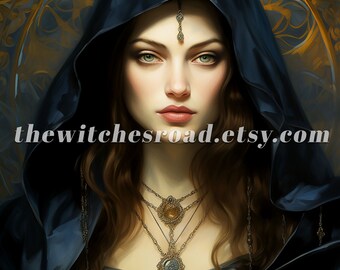 CERIDWEN - Celtic Goddess Of White Magic, Potions & Knowledge (8.5"x 11" / 216mm x 279mm A4 PRINT)