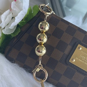 HAHIYO Mini Pochette Purse chain Strap Thin Wide 6mm for LV Length 157  inches Thick 2mm Shiny Yellow gold for Shoulder c