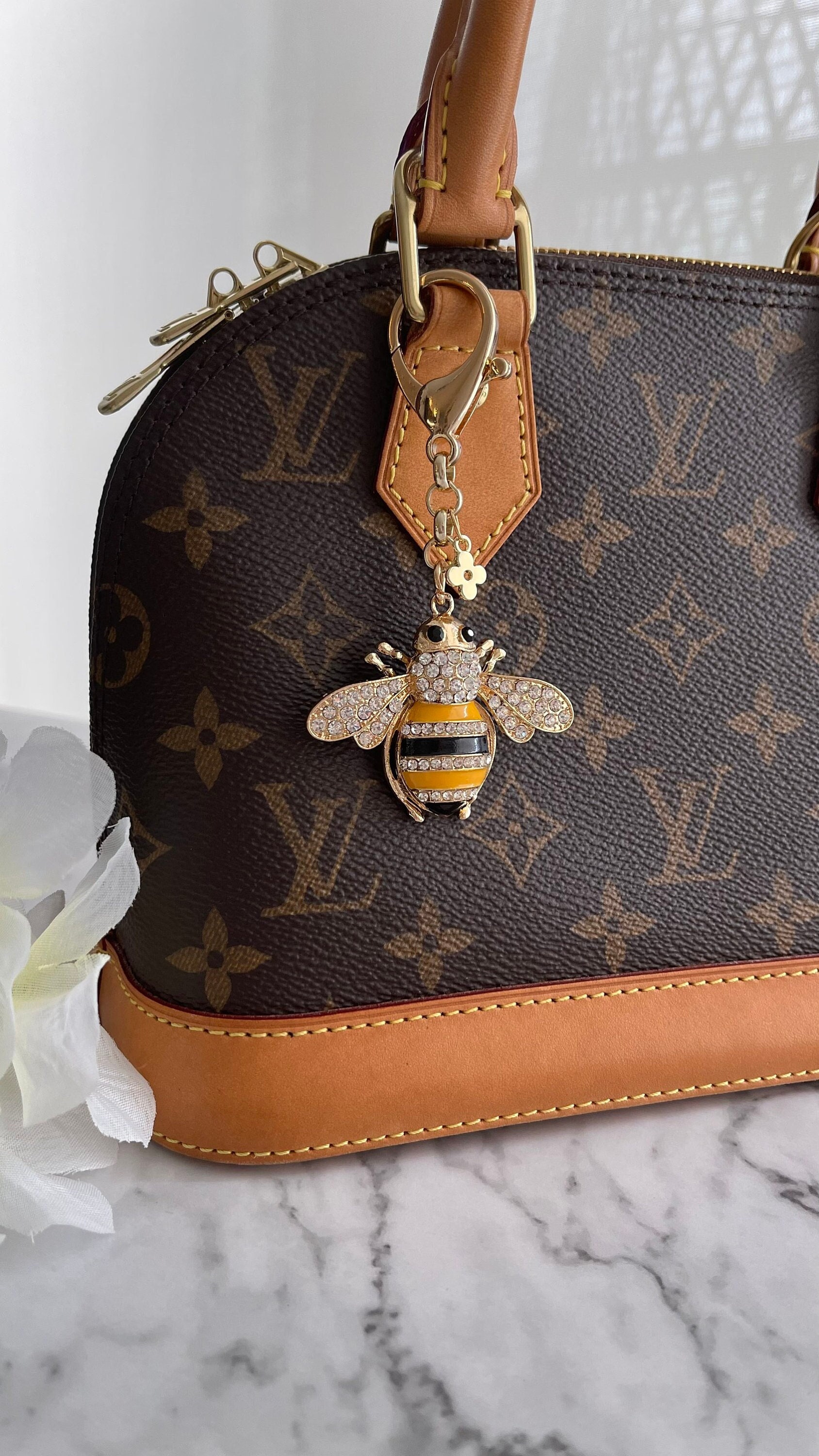 Louis Vuitton Alma BB Monogram In Rose Ballerine Limited Edition Flowers