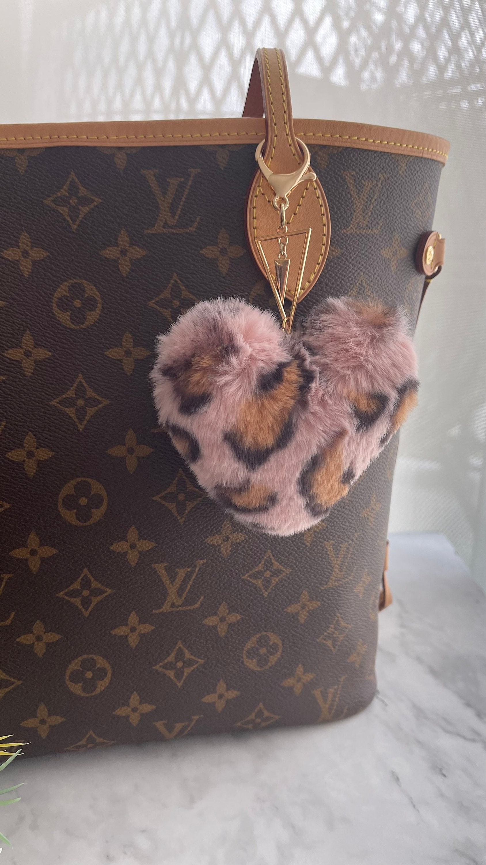 Louis Vuitton Round Logo with Purple and Lilac LV Bag Charm and Key Ho –  LuxuryPromise