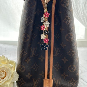 Pink, Schwarz und Weiß Gänseblümchen Handtasche Charm/Pochette Charme/Geldbeutel Charme