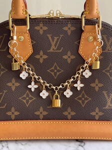 Bag Charm for Louis Vuitton Bag Burgundy Tassel Leather 
