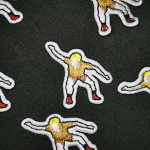 Iron-on patch wildlife ranger crocodile hunter dundee Irwin Steve lacoste polo funny parody