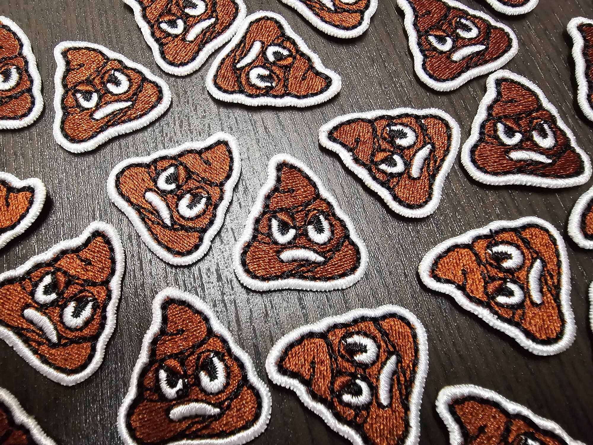 Angry Poop Patch, Poo, Emoticon, Shit, Cool, Colorfull, Funny, Iron on ...