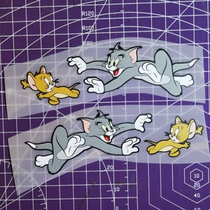 Cat & Mouse Cartoon Aufbügelbares Wärmeübertragungsspiel, Freunde Sneaker Aufkleber Kleidung Patch AF1 benutzerdefinierte Sneaker CreativitySupply