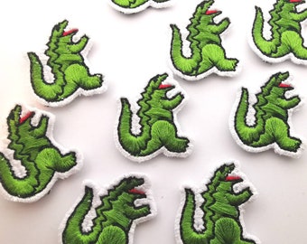 Godzilla Patch, Japanse, Beast, Kaiju, Croc, Cool, Polo, Parodie, IJzer op Patches, Badge, embleem Creativitysupply 2022
