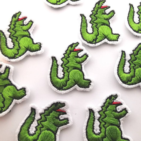 Godzilla Patch, Japonais, Bête, Kaiju, Croc, Cool, Polo, Parodie, Fer sur patchs, Badge, Emblème Creativitysupply 2022