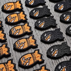 Mini Rocket patch set 2x  || EDC Velcro patch || RE Ranger Eyes || Morale patch || Bomb Missile Military