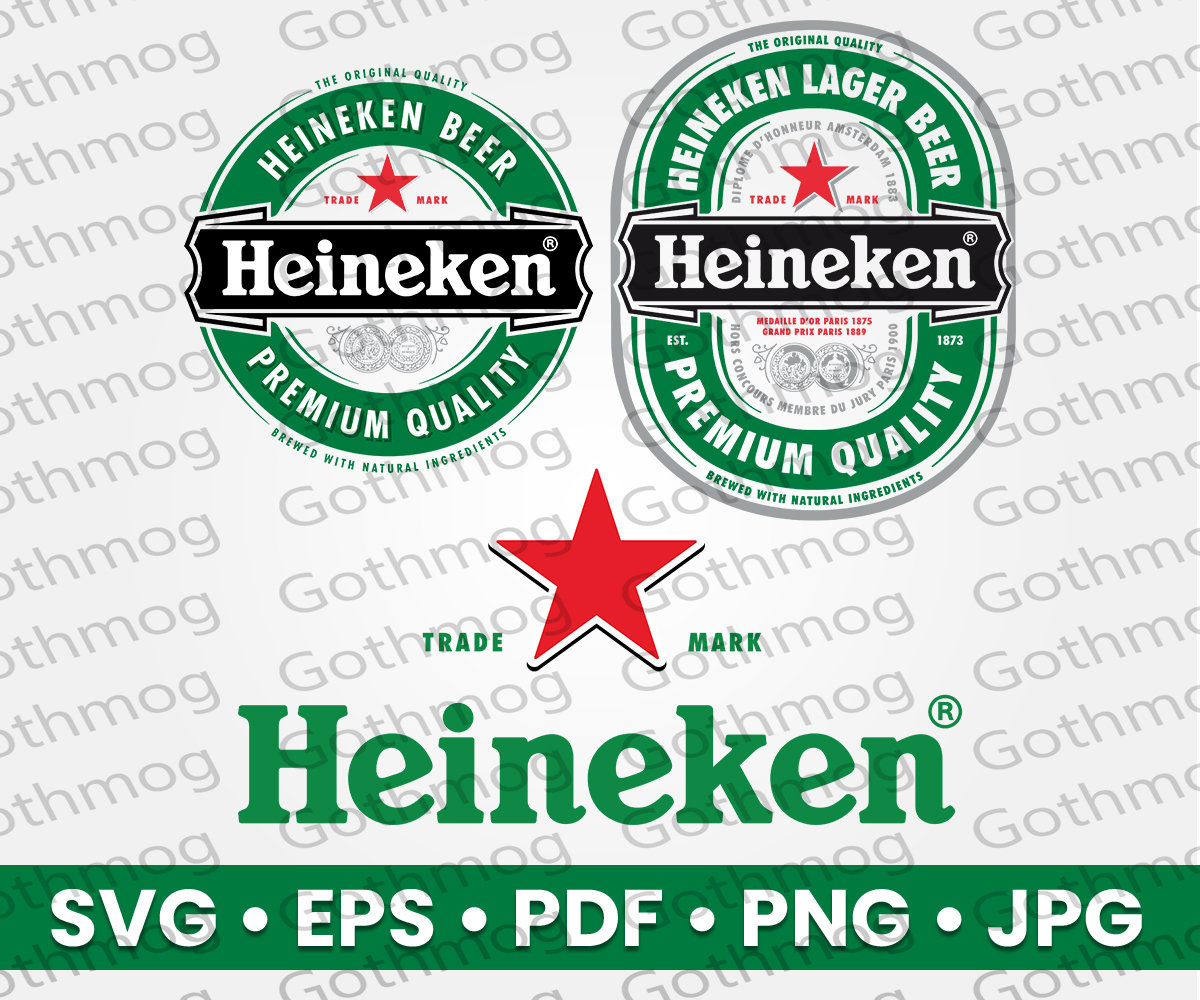 Heineken Logo Vector Svg Eps Jpeg Pdf Png Heineken Etsy Singapore