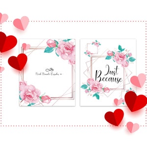 Tarjeta Just Porque, Tarjeta de amor imprimible, tarjeta para prometido, tarjeta de aniversario, Descarga digital, Tarjeta de San Valentín, Nota de amor
