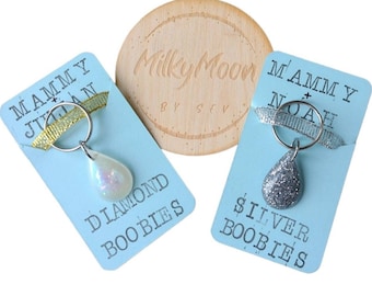 Breastfeeding charm, breastmilk charm, boobie award gift, gift for new mum, breastfeeding milestone gift, breastfeeding keyring accessories