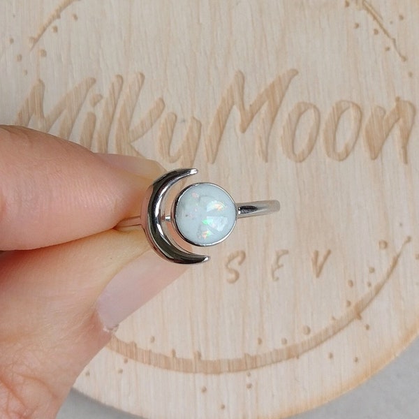 Breastmilk moon ring, Luna crescent moon keepsake ring and earrings, Breastfeeding gift for wife, breast milk jewelry, lactation jewellery