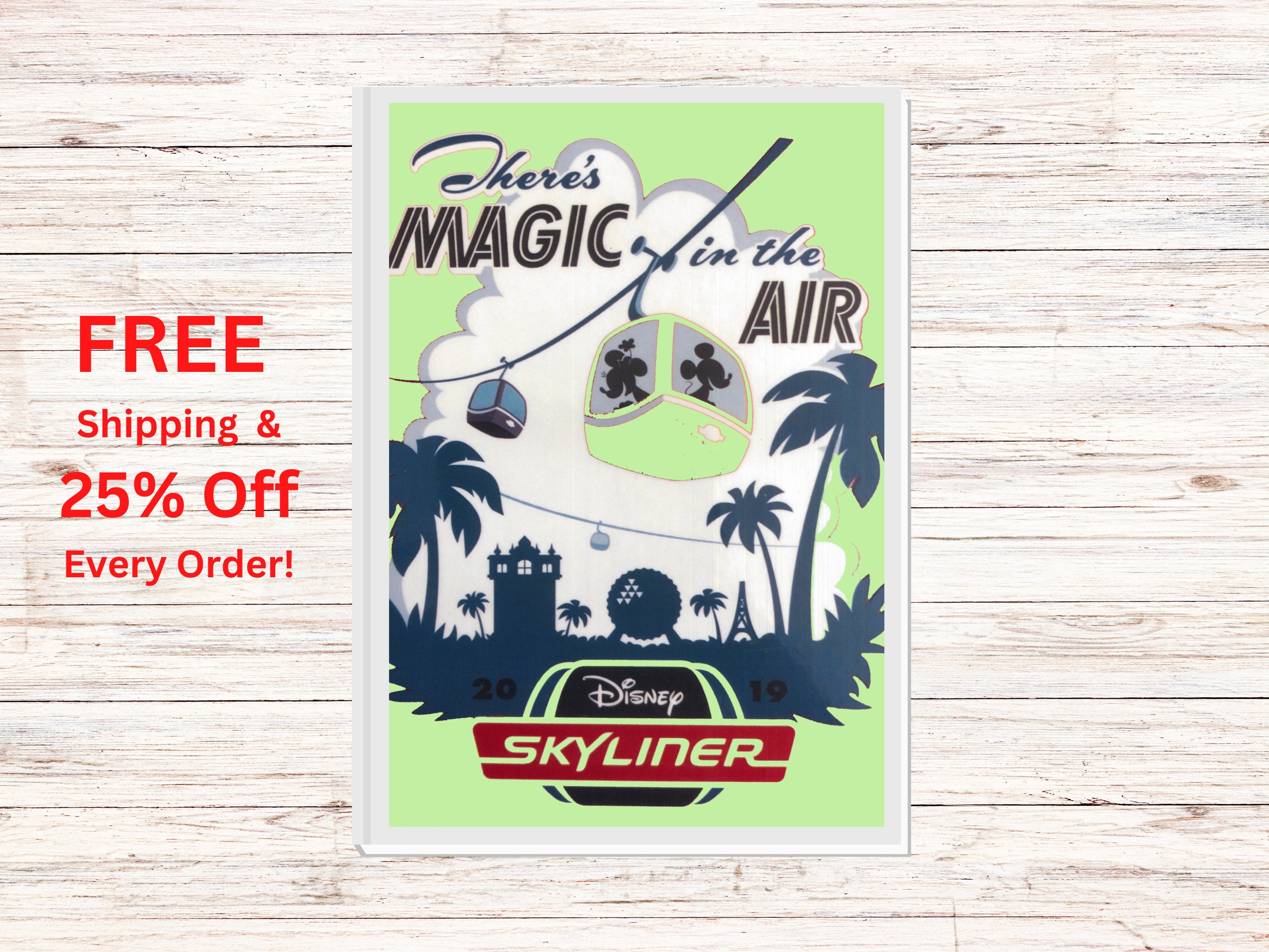 0480 Disney Skyliner Ride Poster. Disneyland Disney World - Etsy