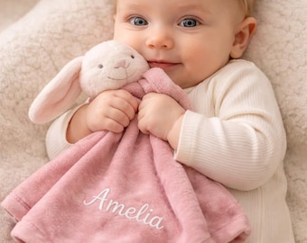 Personalised Baby Comforter With Name | Baby Lovey Blanket | Newborn Comforter Toy | Baby Security Blanket | Baby Shower Gift