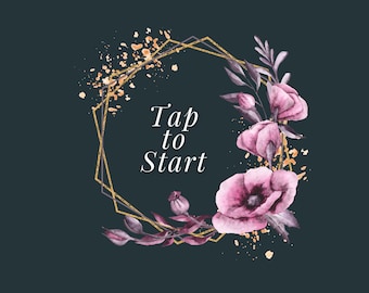 Photo Booth Start Screen/Tap to Start Wedding/Mirror booth Attract Screen Weddings/Birthdays/Showers/Horizontal