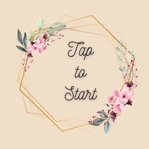 Photo Booth Start Screen/Tap to Start Wedding/Mirror booth Attract Screen Weddings/Birthdays/Showers/Horizontal