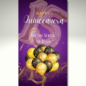 Photo Booth Screen/Quinceanera/Tap to Start Screen/Touch To Start Screen/Photo Booth Attract Screen/Welcome Screen/Mirror Booth or Ipad