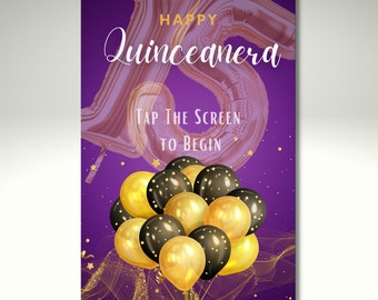 Photo Booth Screen/Quinceanera/Tap to Start Screen/Touch To Start Screen/Photo Booth Attract Screen/Welcome Screen/Mirror Booth or Ipad