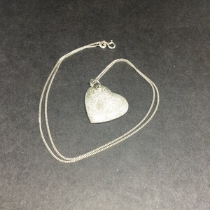 Silver heart pendant and chain