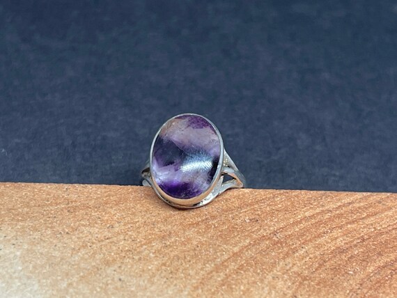 Silver Blue John Ring Size F1 2 Etsy Australia