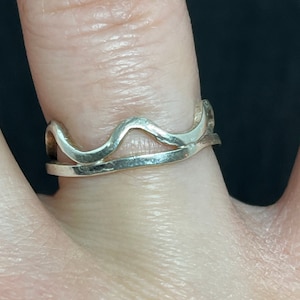 Silver Handmade Stacking Ring Size N 1/2