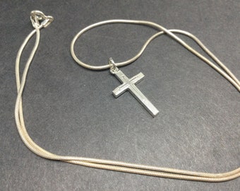 Silver cross, crucifix Pendant and Chain