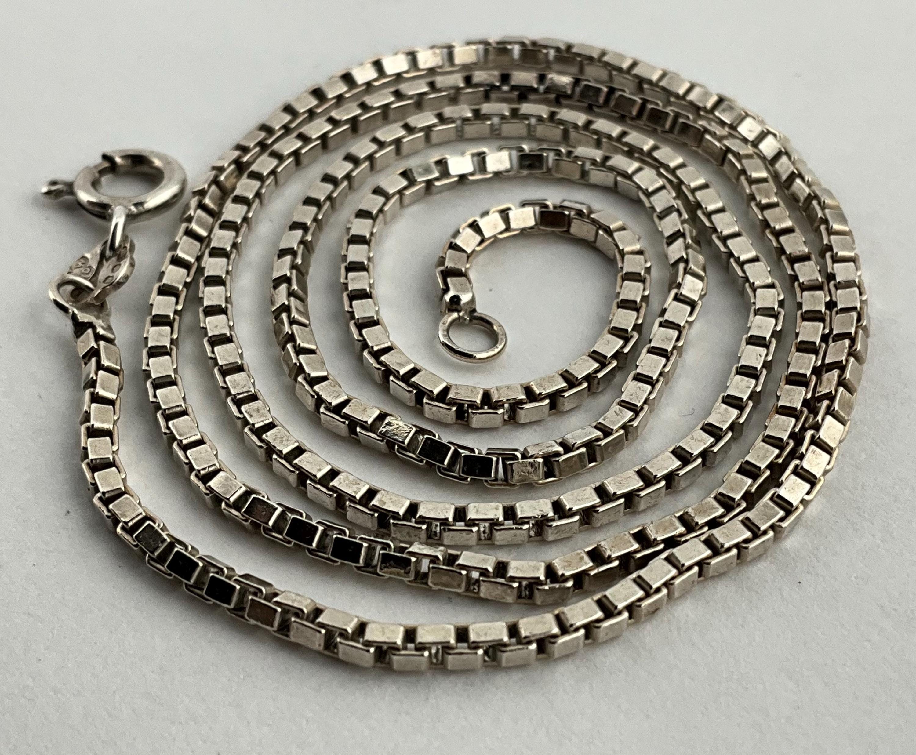 Box Link Chain Necklace - Etsy