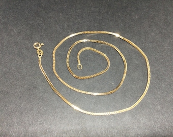 9ct Gold fancy link square chain necklace