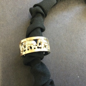 Bague en argent motif éléphant. Taille N