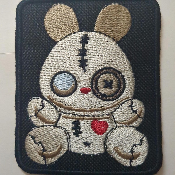 Mouse Voodoo Doll Patch – 3.5” Embroidered Gothic Patch