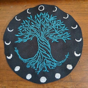 Moonlit Majesty: Celestial Tree with Moon Phases Patch
