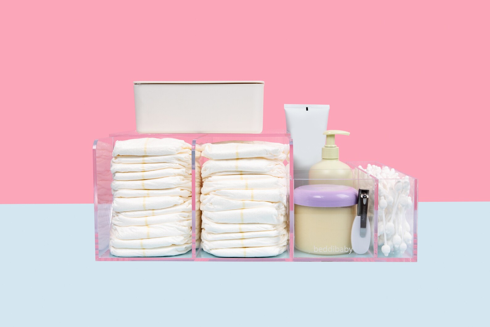 Lucite Plexi Diaper Caddy Changing Table Storage Etsy