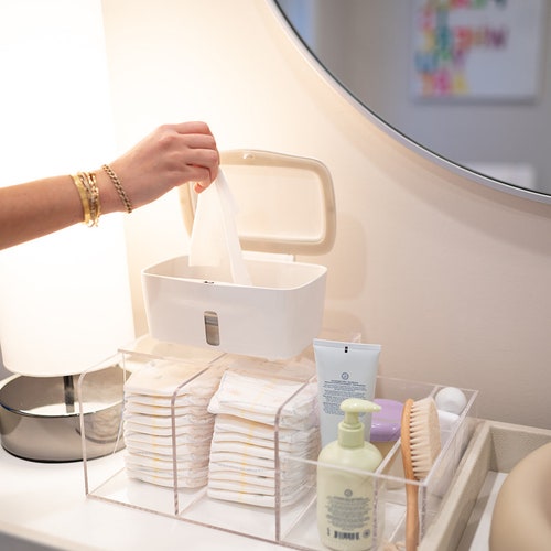 Lucite Plexi Diaper Caddy Changing Table Storage Etsy