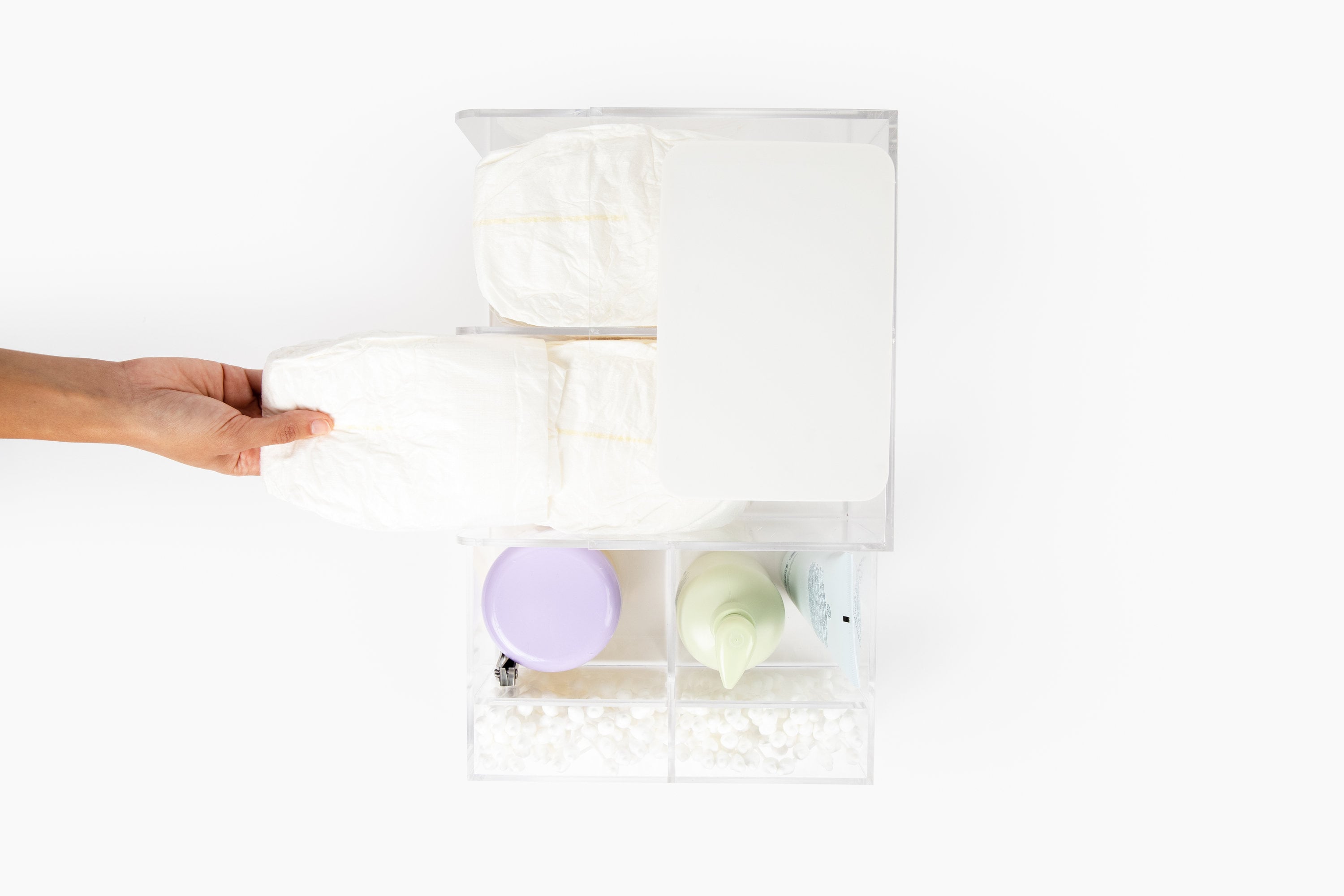 Lucite Plexi Diaper Caddy Changing Table Storage Etsy