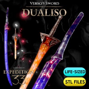 Verso&#39;s Sword Dualiso STL Files | Life Sized | High Detail