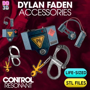 Accessori per l'outfit di Dylan Faden da Control Resonant File STL / Dimensioni reali / Alta definizione