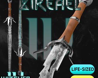 Espada de Plata Zireael de Ciri (Archivos STL) / Tamaño real / Alto detalle