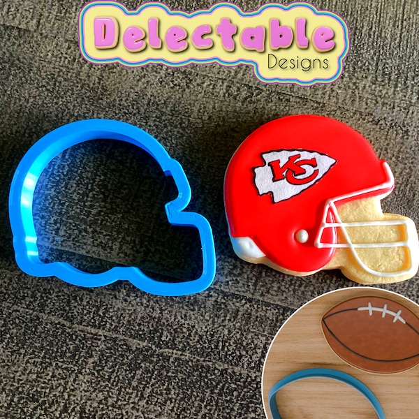 Football Helmet & Football Cookie Cutter