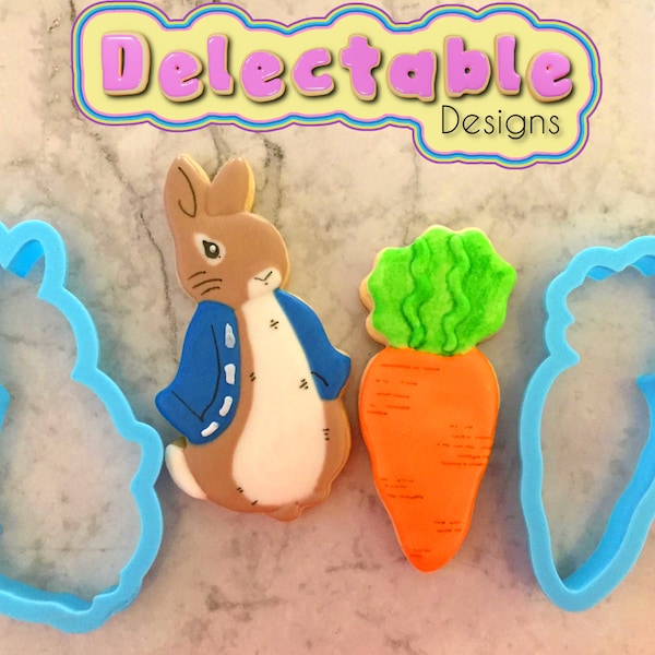 Cottontail Rabbit and Carrot Cookie Cutter Set