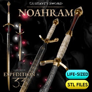Gustave&#39;s Sword Noahram STL Files | Life Sized | High Detail