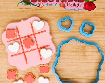 Valentine's Tic Tac Toe Cookie Cutter Set