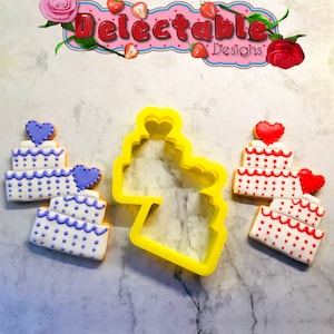 Valentine&#39;s Day Double Wedding Cake Cookie Cutter