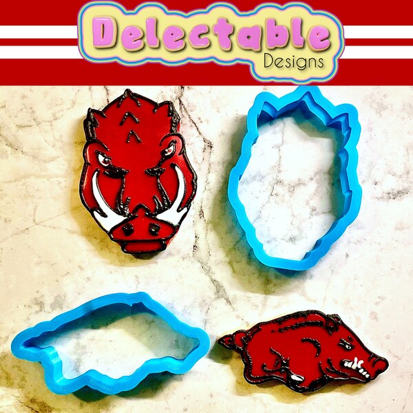 Arkansas Razorbacks Go Hogs Woo Pig Sooie Tusk Cookie Cutter Set