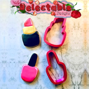 Lippenstift & Nagellack Makeup Cookie Cutter Set