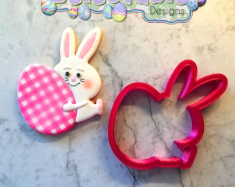 Tagliabiscotti a forma di coniglietto con uovo - Dolci di Pasqua - Tagliabiscotti per dolcetti primaverili
